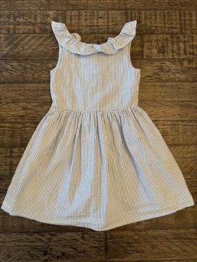 Polo by Ralph Lauren Ruffled Cotton Seersucker Dress